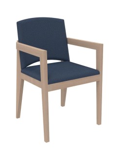 Fauteuil rembourrée 4 pieds Soline